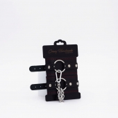 Черно-красные кожаные оковы - Crazy Handmade - купить с доставкой в Комсомольске-на-Амуре