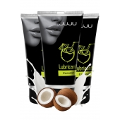 Набор из 3 съедобных лубрикантов JUJU со вкусом кокоса - JuJu - купить с доставкой в Комсомольске-на-Амуре