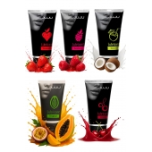 Набор из 5 съедобных лубрикантов JUJU (клубника, малина, тропические фрукты, вишня, кокос) - JuJu - купить с доставкой в Комсомольске-на-Амуре Набор из 5 съедобных лубрикантов JUJU (клубника, малина, тропические фрукты, вишня, кокос) - JuJu - купить с доставкой в Комсомольске-на-Амуре