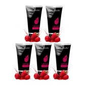 Набор из 5 съедобных лубрикантов JUJU со вкусом малины - JuJu - купить с доставкой в Комсомольске-на-Амуре