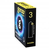 Супертонкие презервативы Ganzo Invisible - 3 шт. - Ganzo - купить с доставкой в Комсомольске-на-Амуре