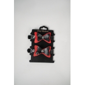 Черно-красные кожаные наручники с бантиками - Crazy Handmade - купить с доставкой в Комсомольске-на-Амуре Черно-красные кожаные наручники с бантиками - Crazy Handmade - купить с доставкой в Комсомольске-на-Амуре