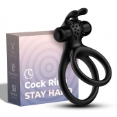 Черное эрекционное виброкольцо с подхватом мошонки Stay Hard - Boys of Toys - в Комсомольске-на-Амуре купить с доставкой Черное эрекционное виброкольцо с подхватом мошонки Stay Hard - Boys of Toys - в Комсомольске-на-Амуре купить с доставкой