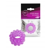 Лиловое эрекционное кольцо с 2 рядами стимулирующих шариков - Erowoman-Eroman - в Комсомольске-на-Амуре купить с доставкой