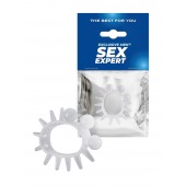 Эластичное эрекционное кольцо с шариками и лучами - Sex Expert - в Комсомольске-на-Амуре купить с доставкой