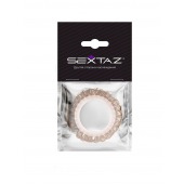 Эрекционное кольцо с бежевыми «ресничками» - Sextaz - в Комсомольске-на-Амуре купить с доставкой