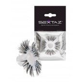 Эластичное эрекционное кольцо с черными «ресничками» - Sextaz - в Комсомольске-на-Амуре купить с доставкой