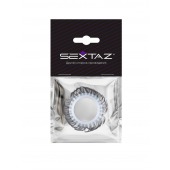 Эластичное эрекционное колечко с черными «ресничками» - Sextaz - в Комсомольске-на-Амуре купить с доставкой