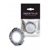 Эластичное эрекционное колечко с черными «ресничками» - Sextaz - в Комсомольске-на-Амуре купить с доставкой