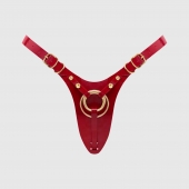 Красный пояс для фиксации насадок Strap-On-Me Leatherette Harness Fabulous - Strap-on-me - купить с доставкой в Комсомольске-на-Амуре