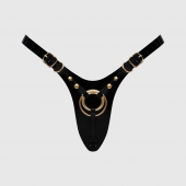 Черный пояс для фиксации насадок Strap-On-Me Leatherette Harness Fabulous - Strap-on-me - купить с доставкой в Комсомольске-на-Амуре