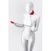 Красный ошейник с подкладкой из меха - ToyFa - купить с доставкой в Комсомольске-на-Амуре