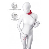 Красный ошейник с подкладкой из меха - ToyFa - купить с доставкой в Комсомольске-на-Амуре