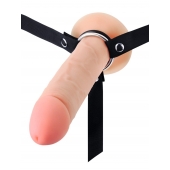 Мужской полый страпон на регулируемых ремешках - 22 см. - Sex Expert - купить с доставкой в Комсомольске-на-Амуре