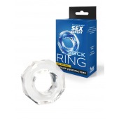 Прозрачное эрекционное кольцо в форме гайки - Sex Expert - в Комсомольске-на-Амуре купить с доставкой