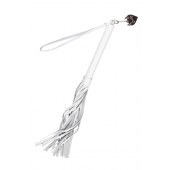 Белая кожаная плеть - 50 см. - Pecado - купить с доставкой в Комсомольске-на-Амуре