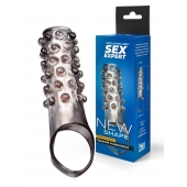 Дымчатая насадка на пенис с выпуклостями - 11 см. - Sex Expert - в Комсомольске-на-Амуре купить с доставкой