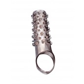 Дымчатая насадка на пенис с шипами и выпуклостями - 12 см. - Sex Expert - в Комсомольске-на-Амуре купить с доставкой