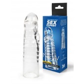 Прозрачная закрытая насадка на член - 15 см. - Sex Expert - в Комсомольске-на-Амуре купить с доставкой