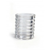 Прозрачная сквозная насадка на пенис с ребрышками - Sex Expert - в Комсомольске-на-Амуре купить с доставкой