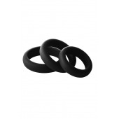 Набор из 3 черных эрекционных колец Smooth Silicone Cockring Pack - Dream Toys - в Комсомольске-на-Амуре купить с доставкой