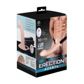 Телесный полый страпон с вибрацией Erection Agents - 24,1 см. - NMC - купить с доставкой в Комсомольске-на-Амуре