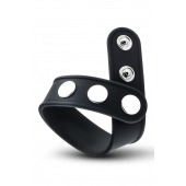 Черное эрекционное кольцо на кнопках - Blush Novelties - в Комсомольске-на-Амуре купить с доставкой