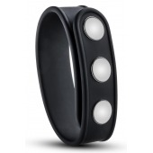 Черное эрекционное кольцо на кнопках - Blush Novelties - в Комсомольске-на-Амуре купить с доставкой