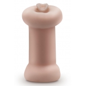 Телесный люминесцентный двусторонний мастурбатор Tasha - Blush Novelties - в Комсомольске-на-Амуре купить с доставкой