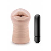 Телесный мастурбатор-ротик Nicole Vibrating Masturbator - Blush Novelties - в Комсомольске-на-Амуре купить с доставкой