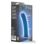 Синяя насадка с гладкой поверхностью Surrender 5.75 Inch Intermediate Pegging Dildo - 14,6 см. - Blush Novelties - купить с доставкой в Комсомольске-на-Амуре