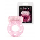 Розовое эрекционное виброкольцо с бабочкой - 1137 - в Комсомольске-на-Амуре купить с доставкой