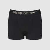 Черные трусики-боксеры для фиксации насадок Strap-on-me Harness Lingerie Allure - size XS - Strap-on-me - купить с доставкой в Комсомольске-на-Амуре