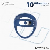 Синее интерактивное эрекционное виброкольцо Rank - Intoyou - в Комсомольске-на-Амуре купить с доставкой