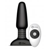 Чёрная вибровтулка с ротацией шариков RIMMING REMOTE CONTROL PLUG BLACK - 15,2 см. - b-Vibe