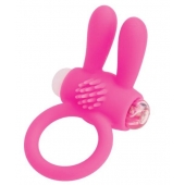 Розовое эрекционное виброкольцо A-toys с ушками - A-toys - в Комсомольске-на-Амуре купить с доставкой