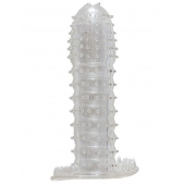 Гелевая прозрачная насадка c шипами - 12 см. - Toyfa Basic - в Комсомольске-на-Амуре купить с доставкой Гелевая прозрачная насадка c шипами - 12 см. - Toyfa Basic - в Комсомольске-на-Амуре купить с доставкой