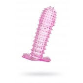 Гелевая розовая насадка с шипами - 12 см. - Toyfa Basic - в Комсомольске-на-Амуре купить с доставкой Гелевая розовая насадка с шипами - 12 см. - Toyfa Basic - в Комсомольске-на-Амуре купить с доставкой