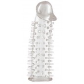 Прозрачная насадка на половой член с закрытой головкой и шипами - 12,5 см. - Toyfa Basic - в Комсомольске-на-Амуре купить с доставкой