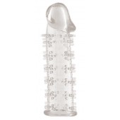 Гелевая прозрачная насадка с шипами - 12 см. - Toyfa Basic - в Комсомольске-на-Амуре купить с доставкой