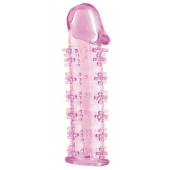 Гелевая розовая насадка на фаллос с шипами - 12 см. - Toyfa Basic - в Комсомольске-на-Амуре купить с доставкой Гелевая розовая насадка на фаллос с шипами - 12 см. - Toyfa Basic - в Комсомольске-на-Амуре купить с доставкой