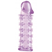 Гелевая фиолетовая насадка на фаллос с шипами - 12 см. - Toyfa Basic - в Комсомольске-на-Амуре купить с доставкой Гелевая фиолетовая насадка на фаллос с шипами - 12 см. - Toyfa Basic - в Комсомольске-на-Амуре купить с доставкой