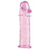 Гладкая розовая насадка с усиками под головкой - 12,5 см. - Toyfa Basic - в Комсомольске-на-Амуре купить с доставкой Гладкая розовая насадка с усиками под головкой - 12,5 см. - Toyfa Basic - в Комсомольске-на-Амуре купить с доставкой