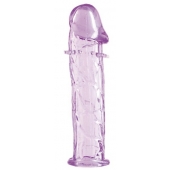 Гладкая фиолетовая насадка с усиками под головкой - 12,5 см. - Toyfa Basic - в Комсомольске-на-Амуре купить с доставкой Гладкая фиолетовая насадка с усиками под головкой - 12,5 см. - Toyfa Basic - в Комсомольске-на-Амуре купить с доставкой