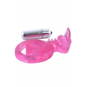 Розовая вибронасадка со стимулятор клитора   Язычок - Toyfa Basic - в Комсомольске-на-Амуре купить с доставкой Розовая вибронасадка со стимулятор клитора   Язычок - Toyfa Basic - в Комсомольске-на-Амуре купить с доставкой