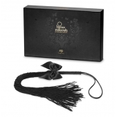 Чёрная плётка Lilly Whip Bijoux - Bijoux Indiscrets - купить с доставкой в Комсомольске-на-Амуре