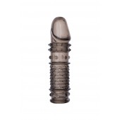 Дымчатая закрытая насадка ToyFa XLover с чешуйками и пупырышками - 13,5 см. - ToyFa - в Комсомольске-на-Амуре купить с доставкой