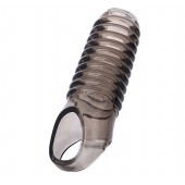 Дымчатая насадка с рёбрышками и подхватом мошонки ToyFa XLover - 12,5 см. - ToyFa - в Комсомольске-на-Амуре купить с доставкой