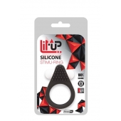 Чёрное эрекционное кольцо LIT-UP SILICONE STIMU RING 1 BLACK - Dream Toys - в Комсомольске-на-Амуре купить с доставкой