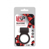 Чёрное эрекционное виброкольцо LIT-UP SILICONE STIMU RING 3 BLACK - Dream Toys - в Комсомольске-на-Амуре купить с доставкой